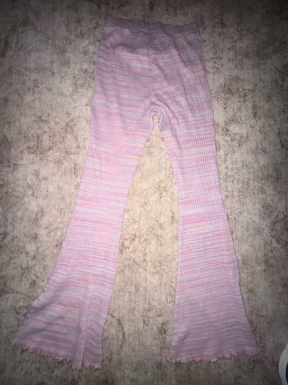 American Eagle Outfitters Pastel Pink Multi-Stripe Wide Leg Pants